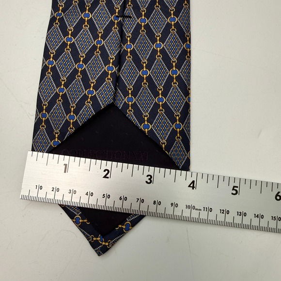 Collection XXI Richel Silk Tie Mens OS Geometric Medallion Dark Academia - Picture 4 of 6